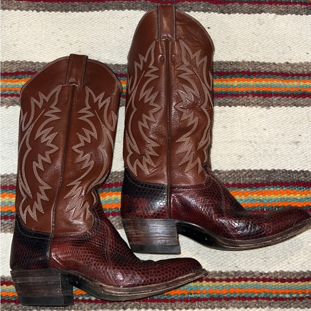 Brown Lizard Justin Boots